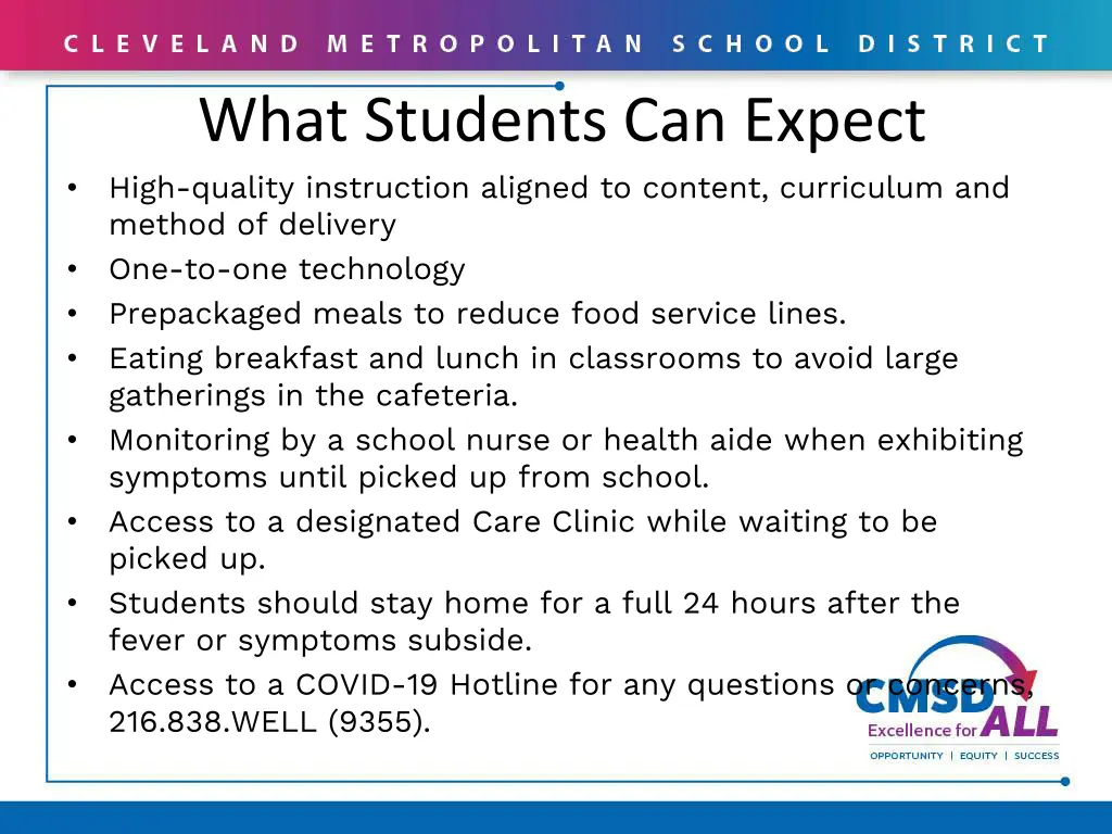 what students can expect high quality instruction