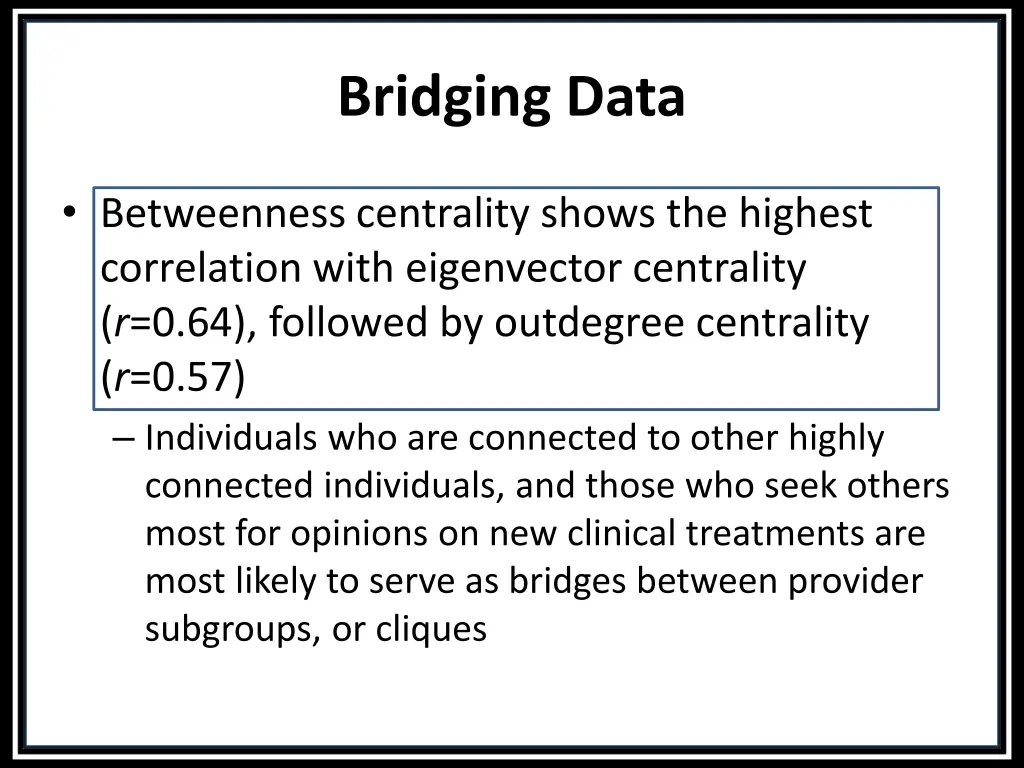 bridging data 1