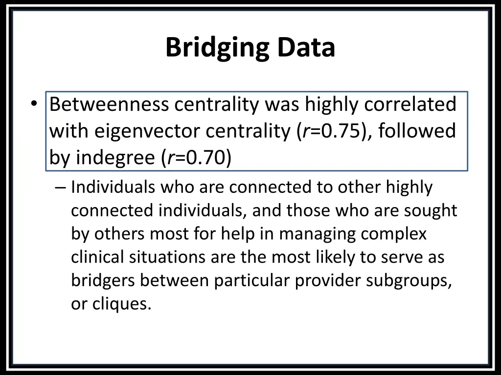 bridging data 2