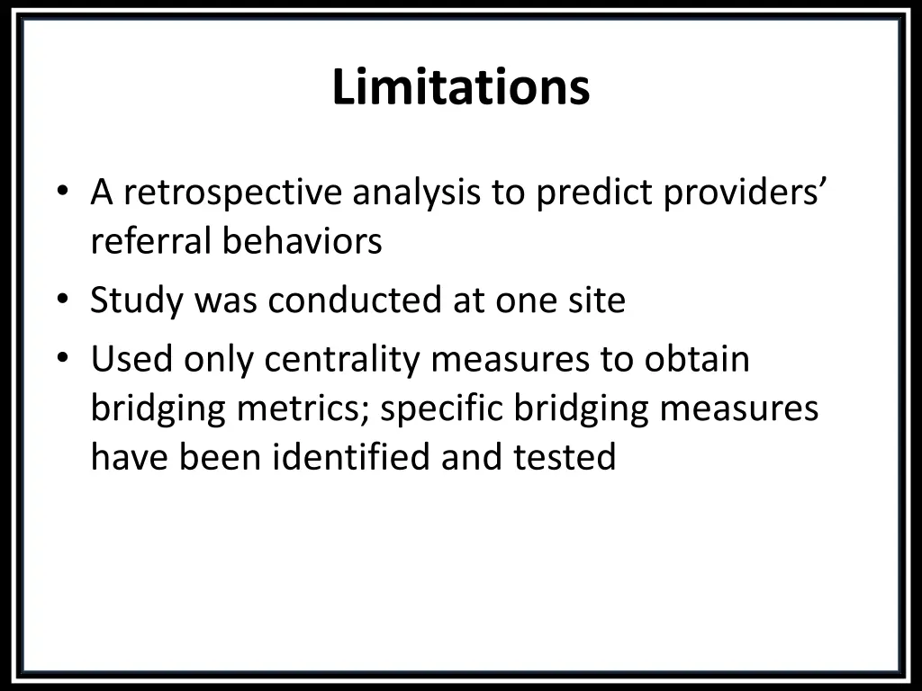 limitations