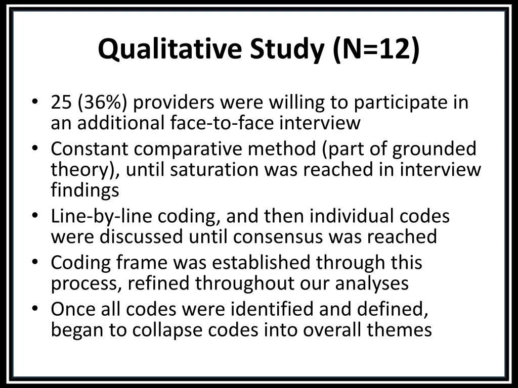 qualitative study n 12