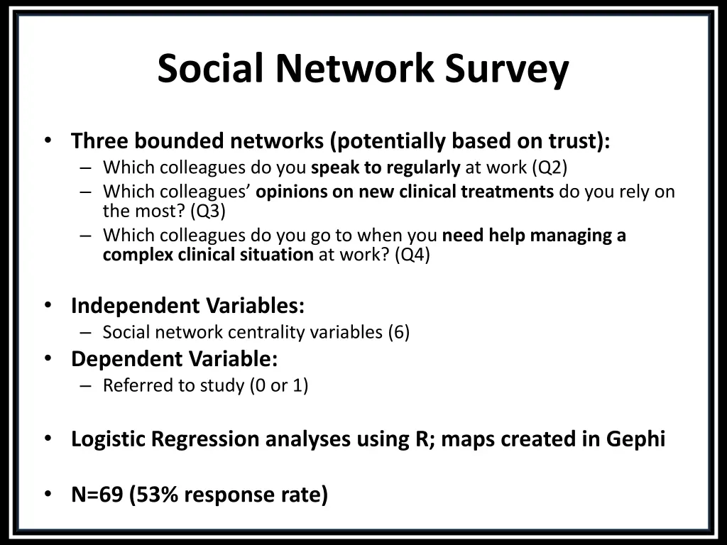 social network survey