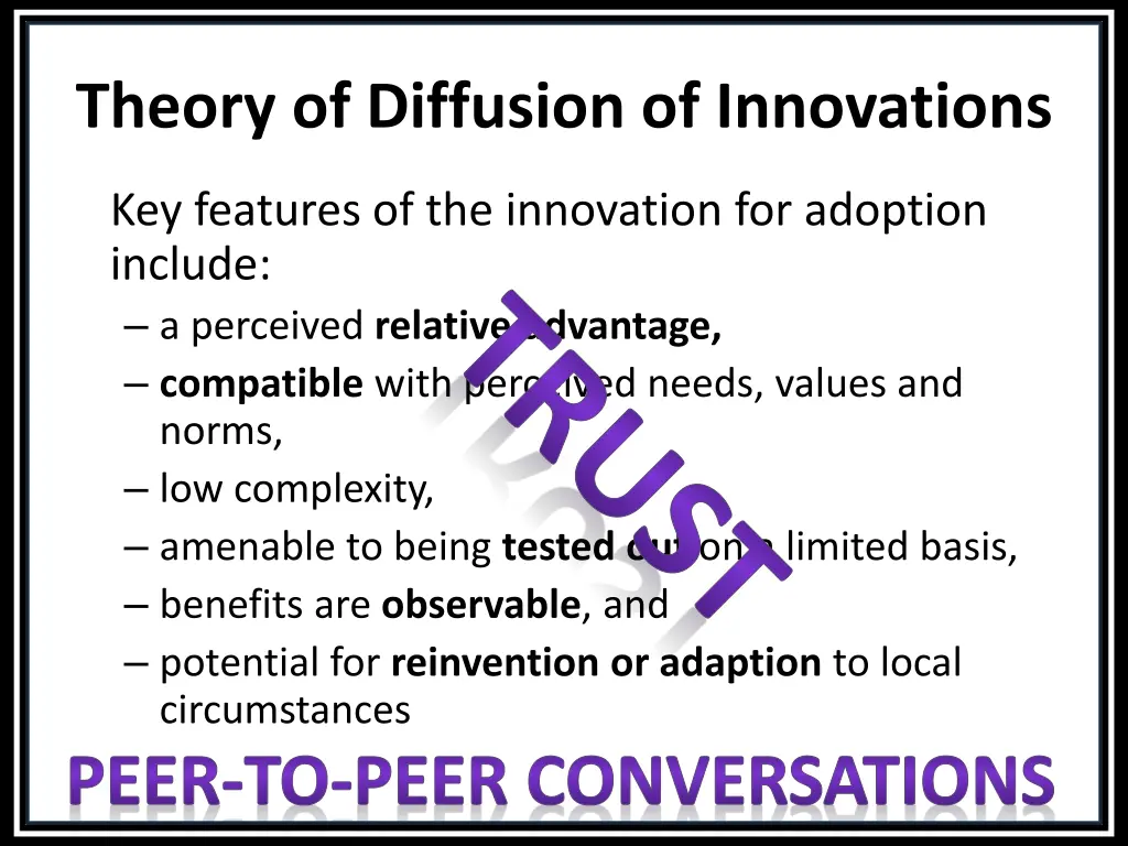 theory of diffusion of innovations