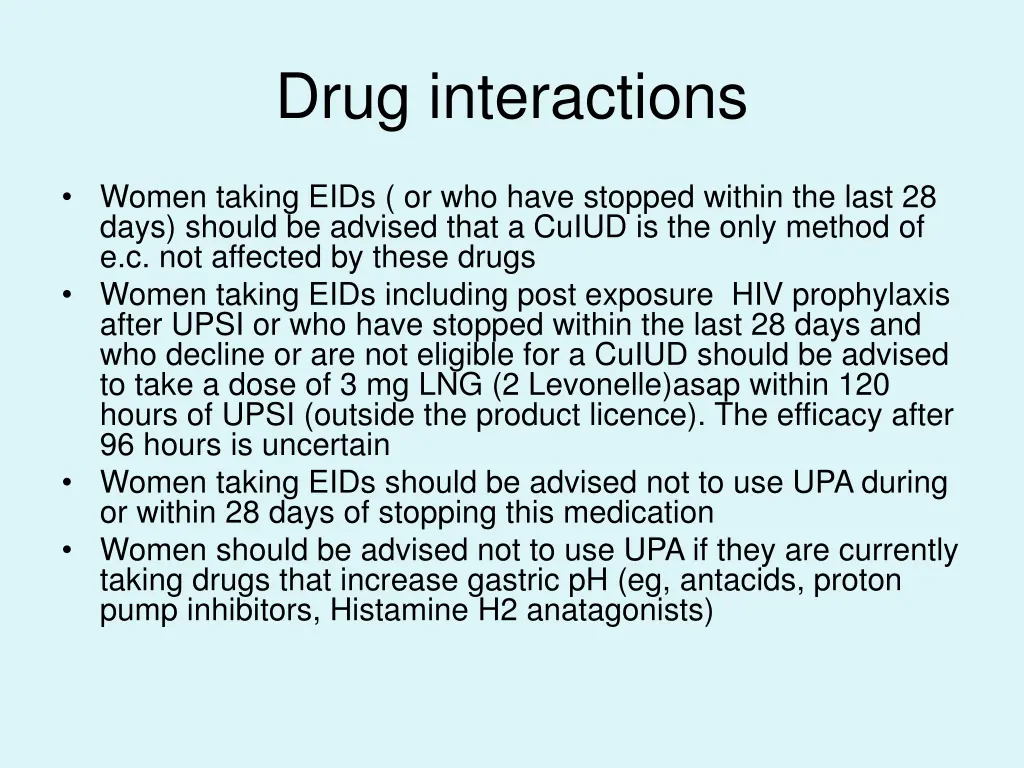 drug interactions