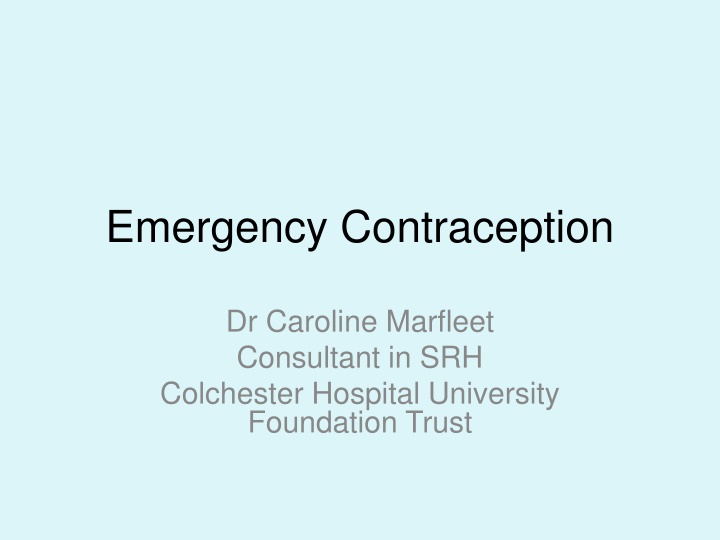 emergency contraception