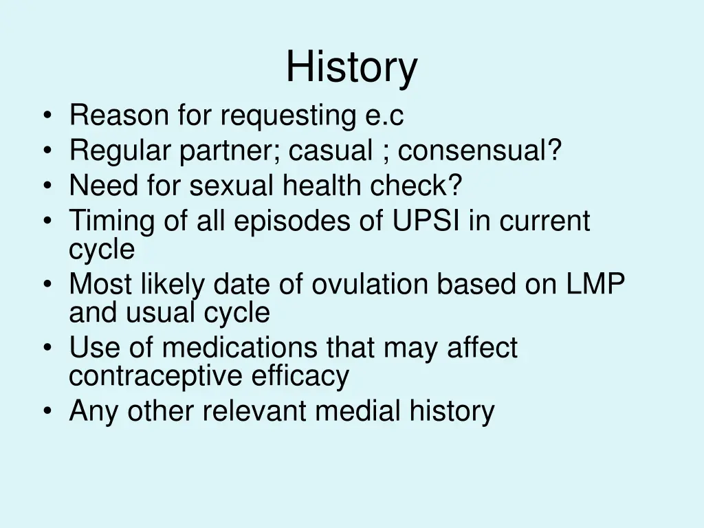 history