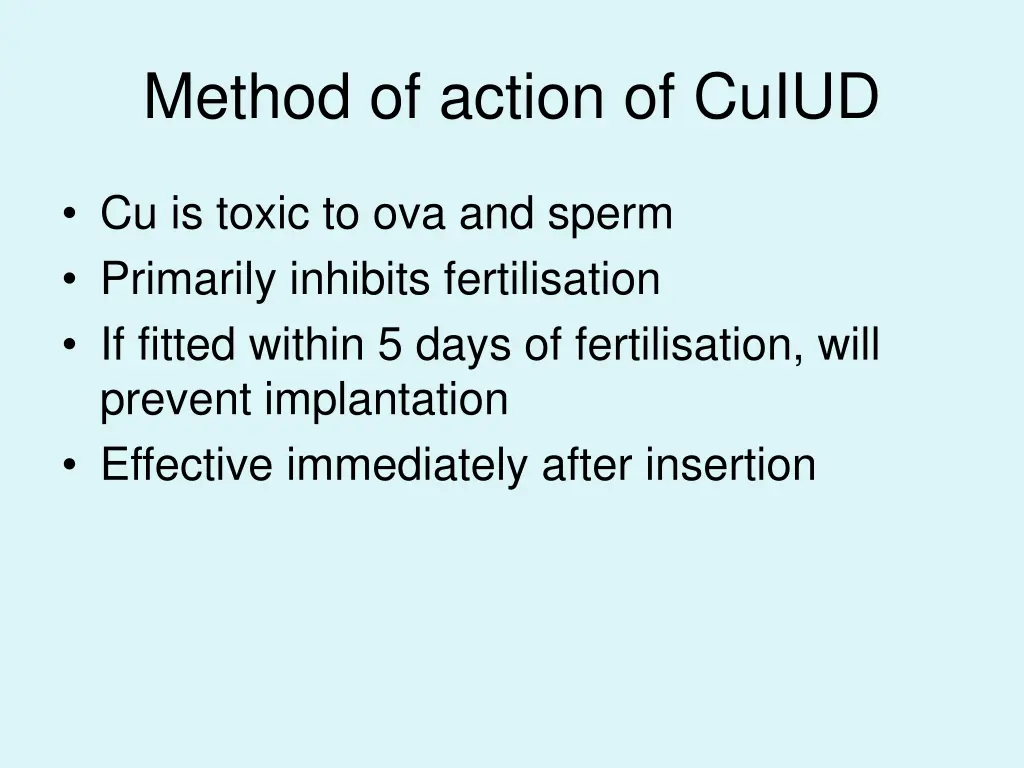 method of action of cuiud