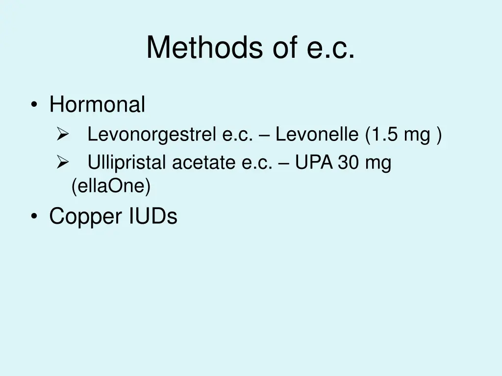 methods of e c
