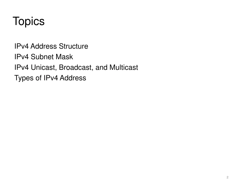 topics