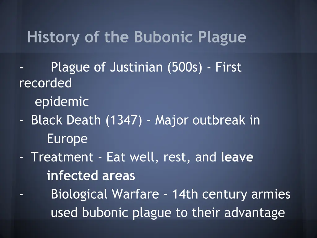 history of the bubonic plague