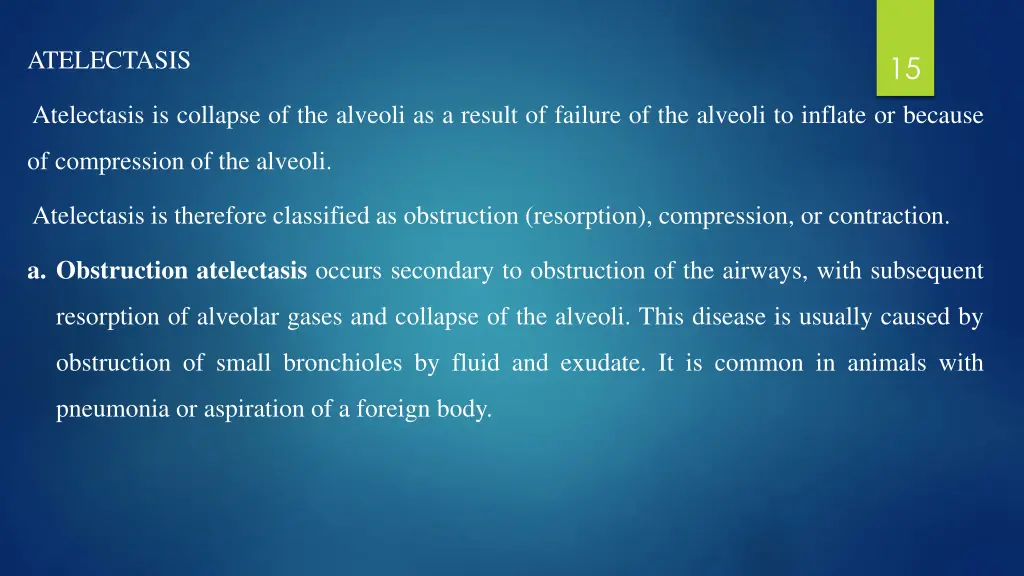 atelectasis