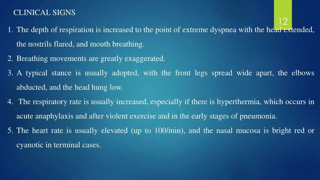 clinical signs