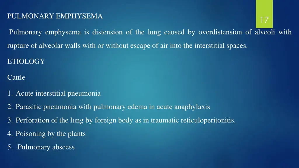 pulmonary emphysema
