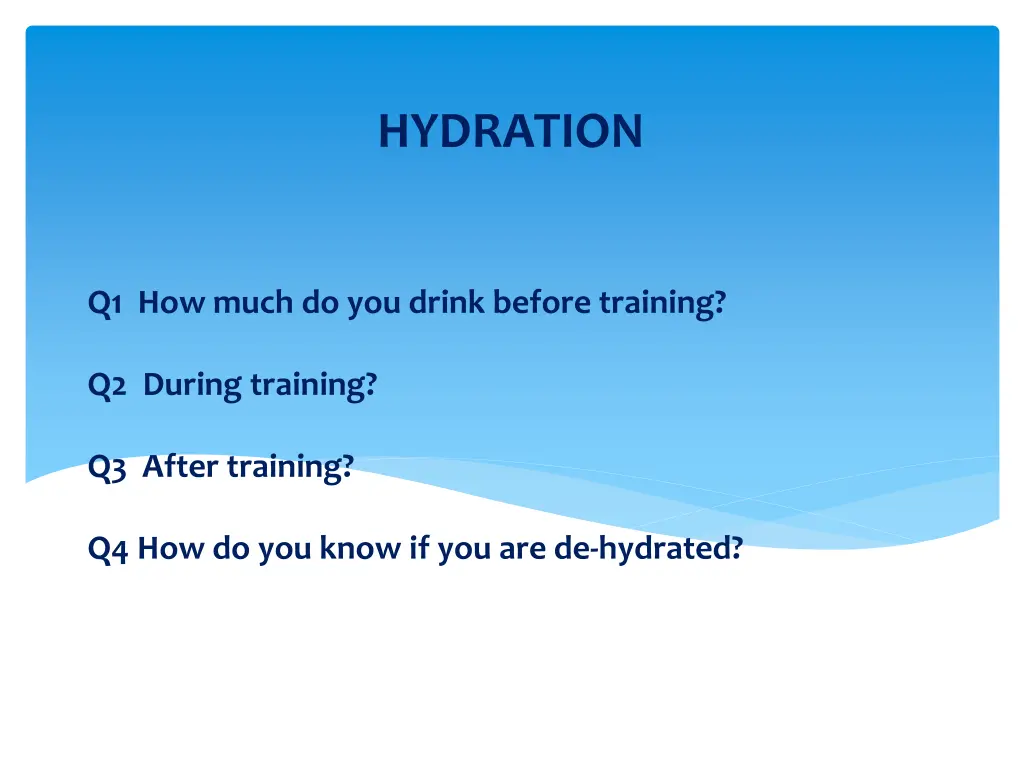 hydration