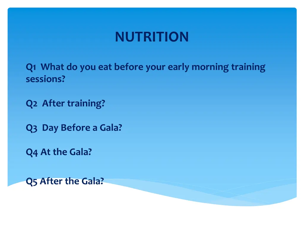 nutrition
