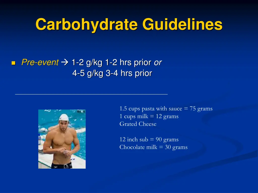 carbohydrate guidelines