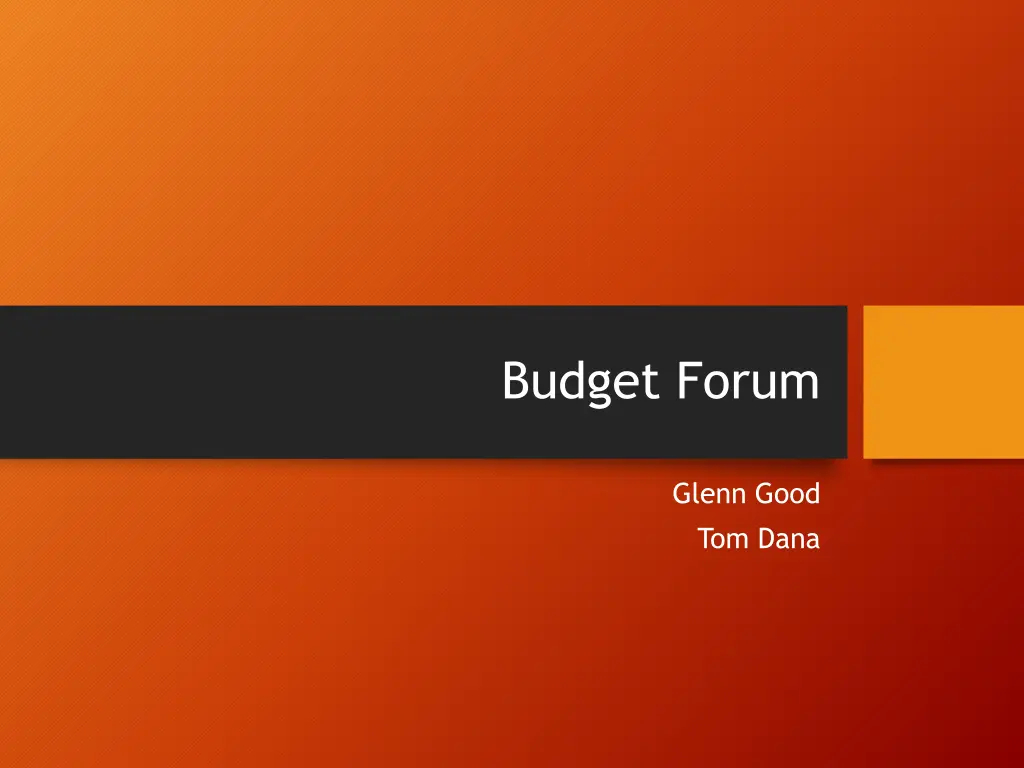budget forum