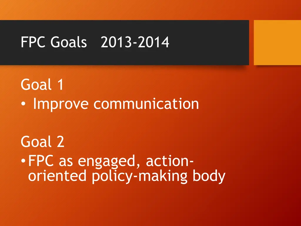 fpc goals 2013 2014