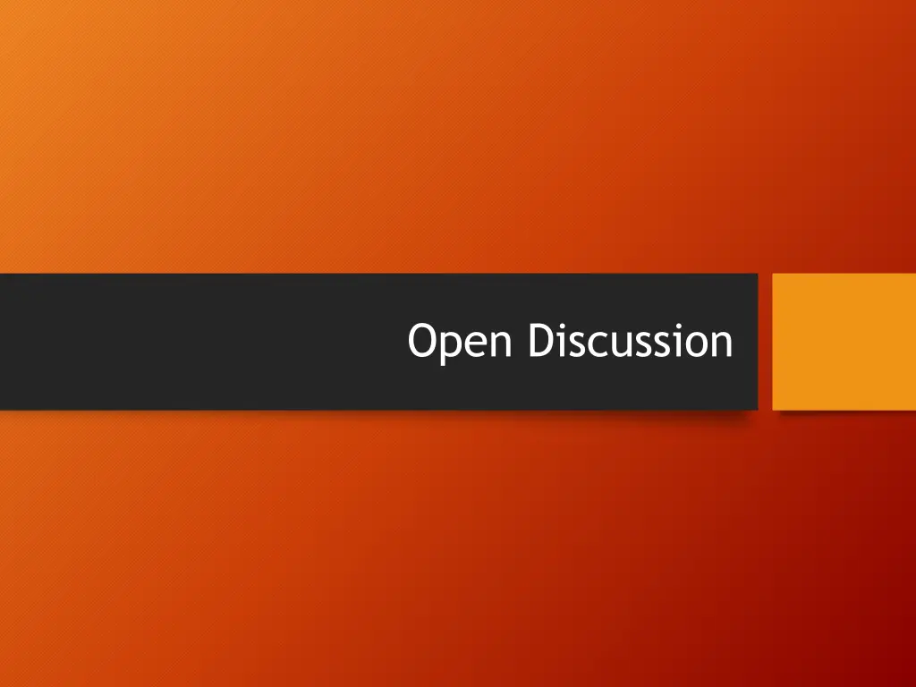 open discussion