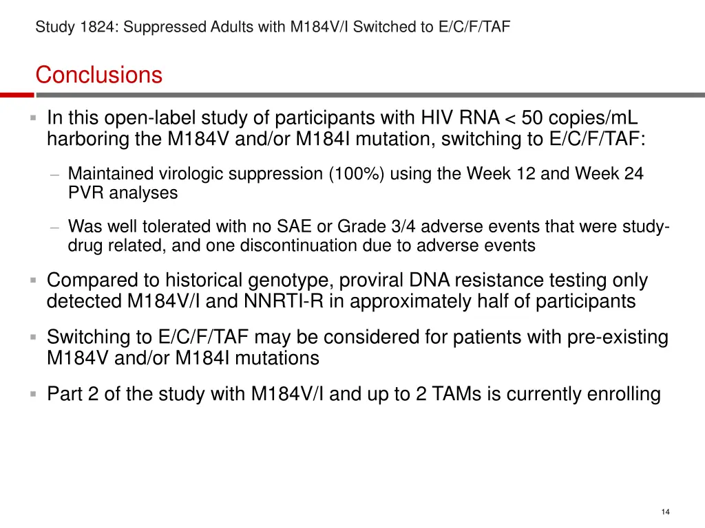 study 1824 suppressed adults with m184v 9