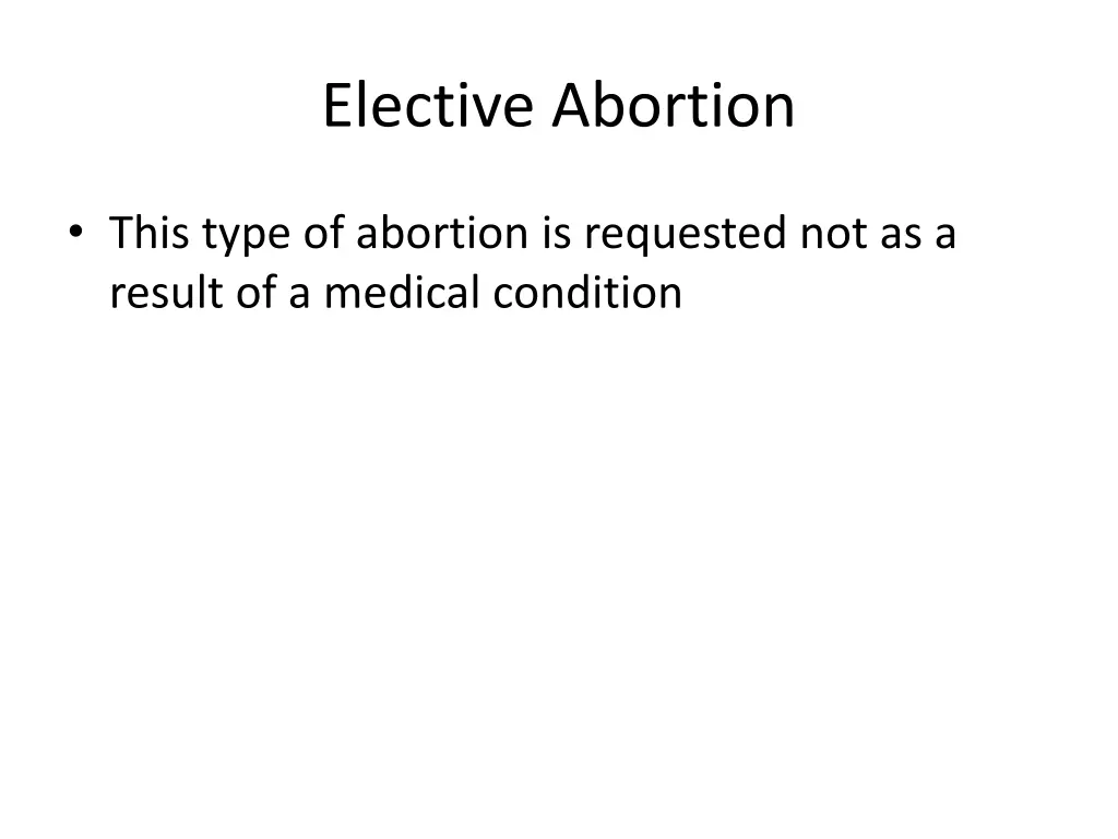 elective abortion