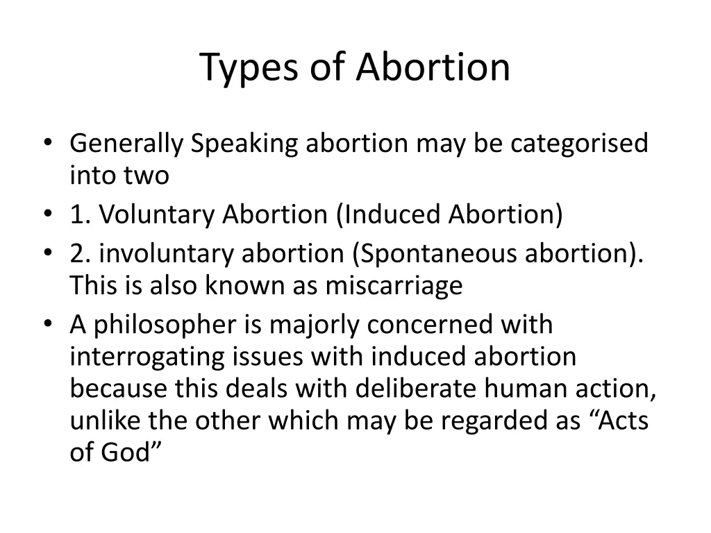 types of abortion