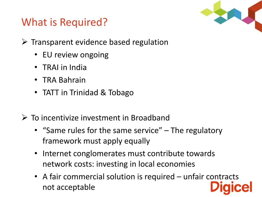 what is required