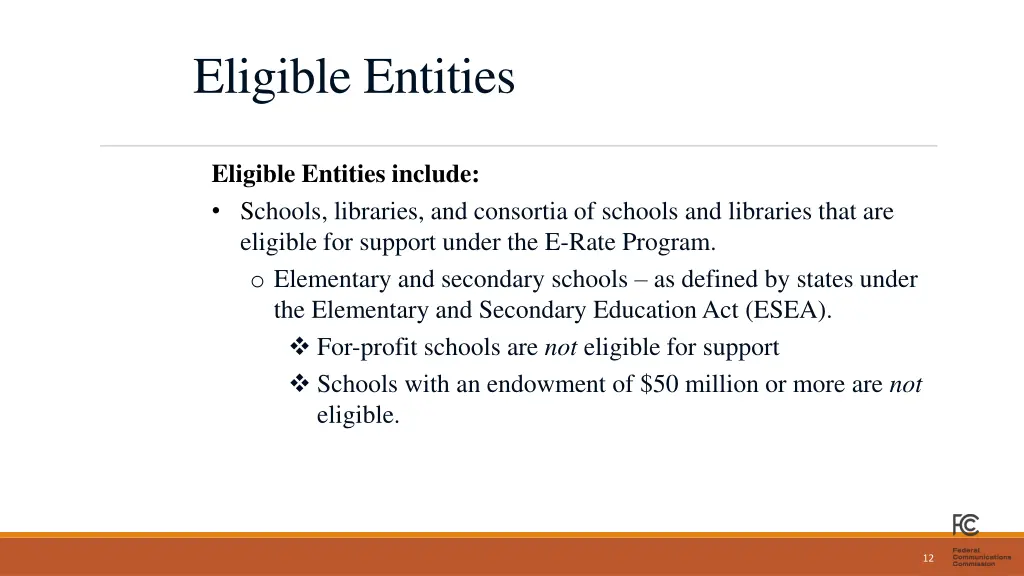 eligible entities