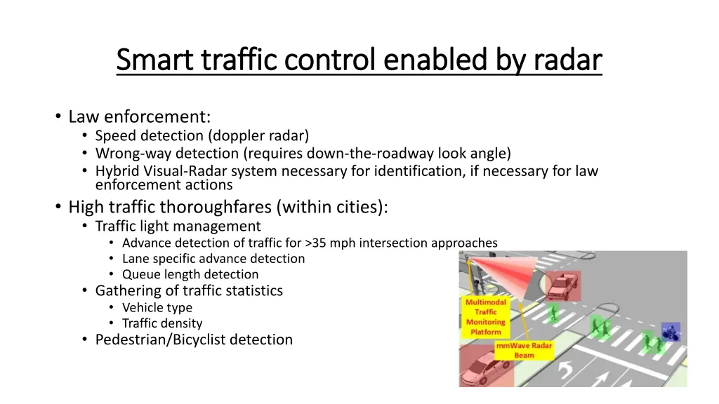 smart traffic control enabled by radar smart