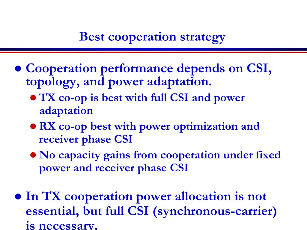 best cooperation strategy