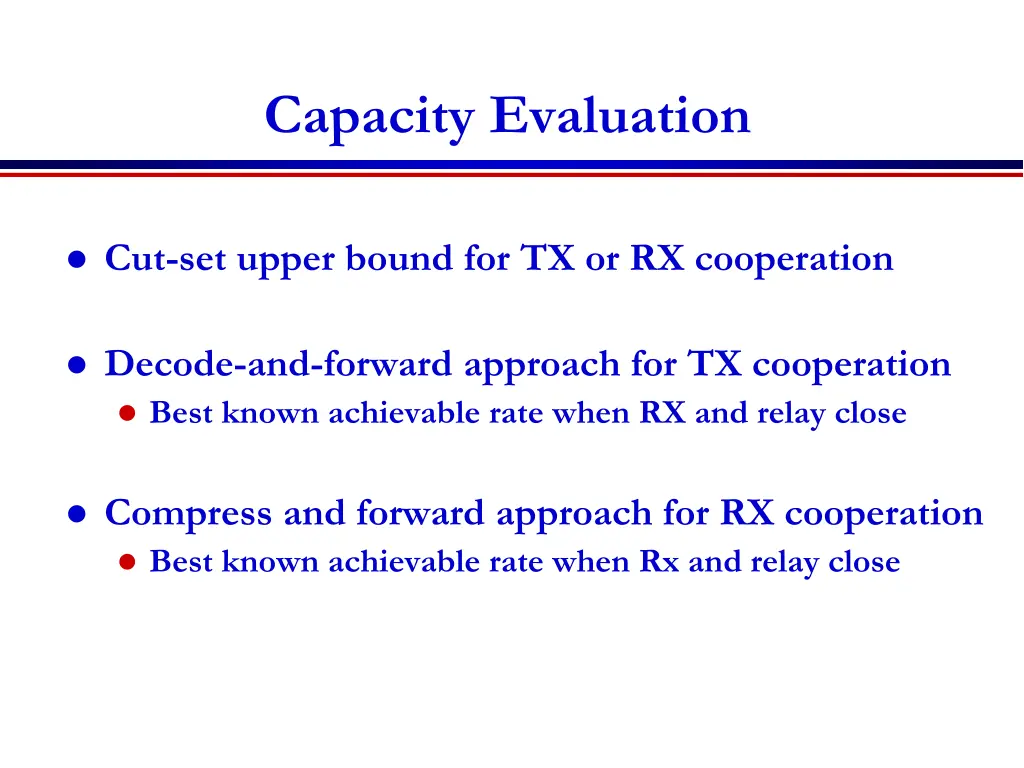 capacity evaluation