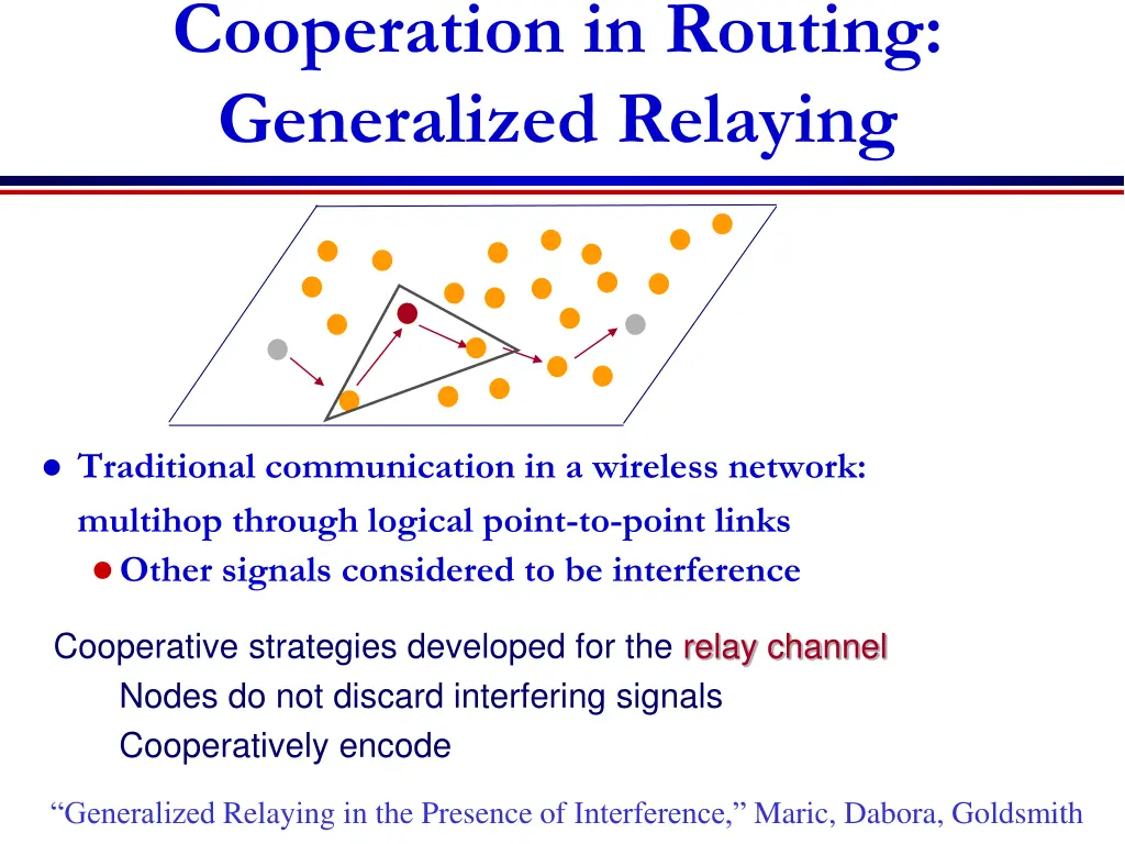 cooperation in routing generalized relaying