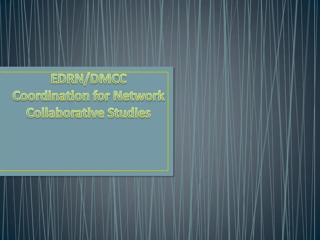 edrn dmcc coordination for network collaborative