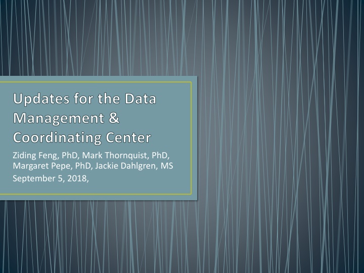 updates for the data management coordinating