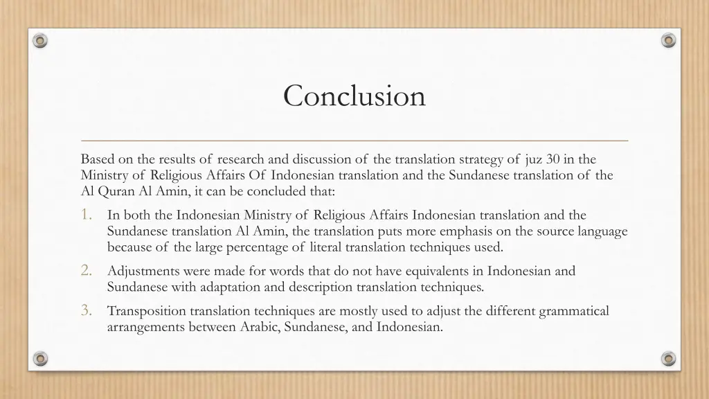 conclusion