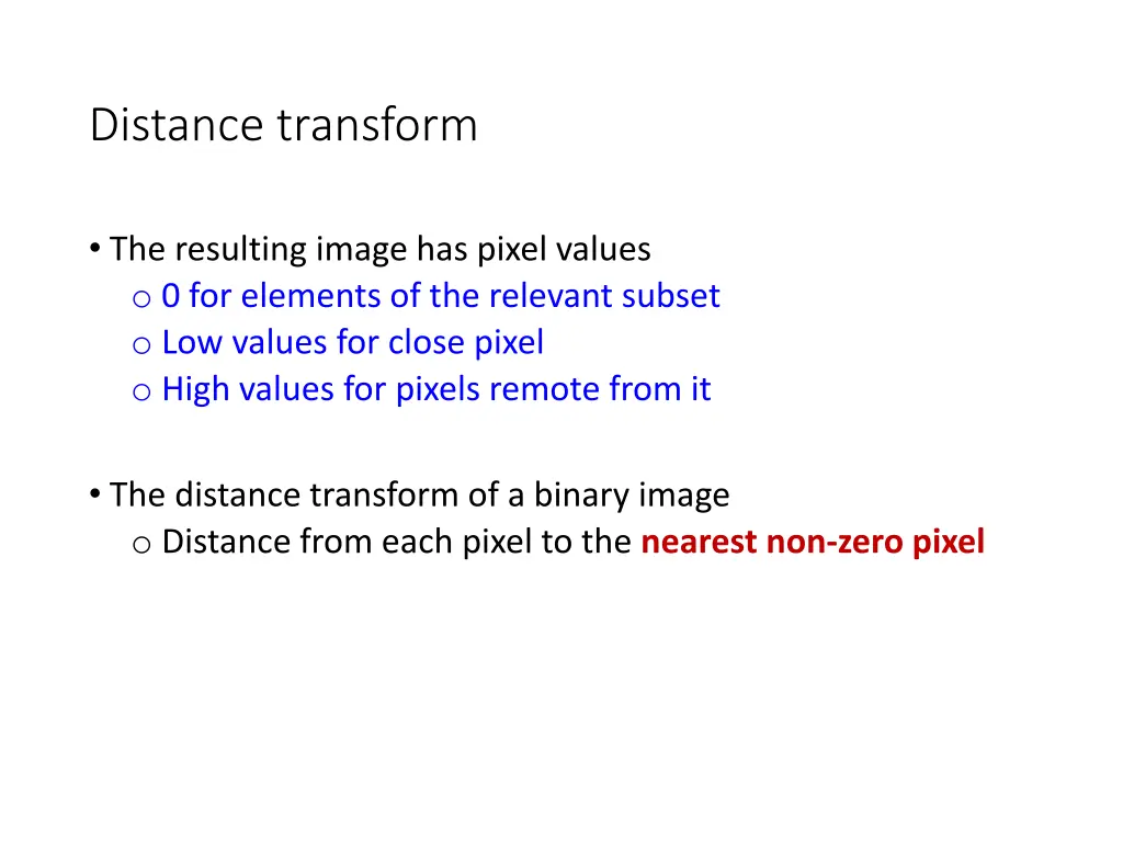 distance transform