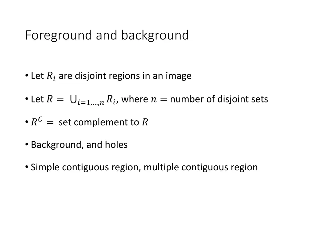 foreground and background