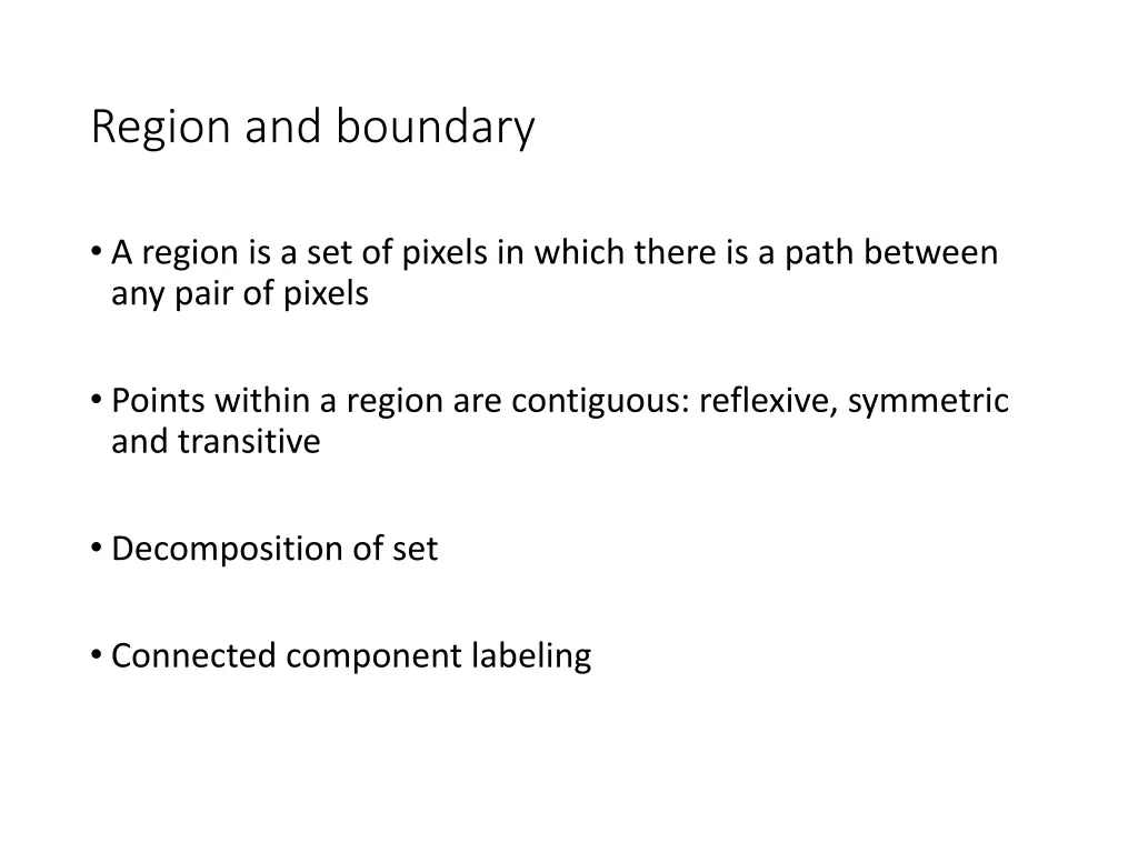 region and boundary