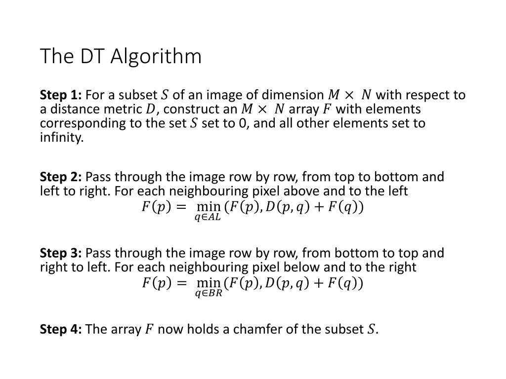 the dt algorithm