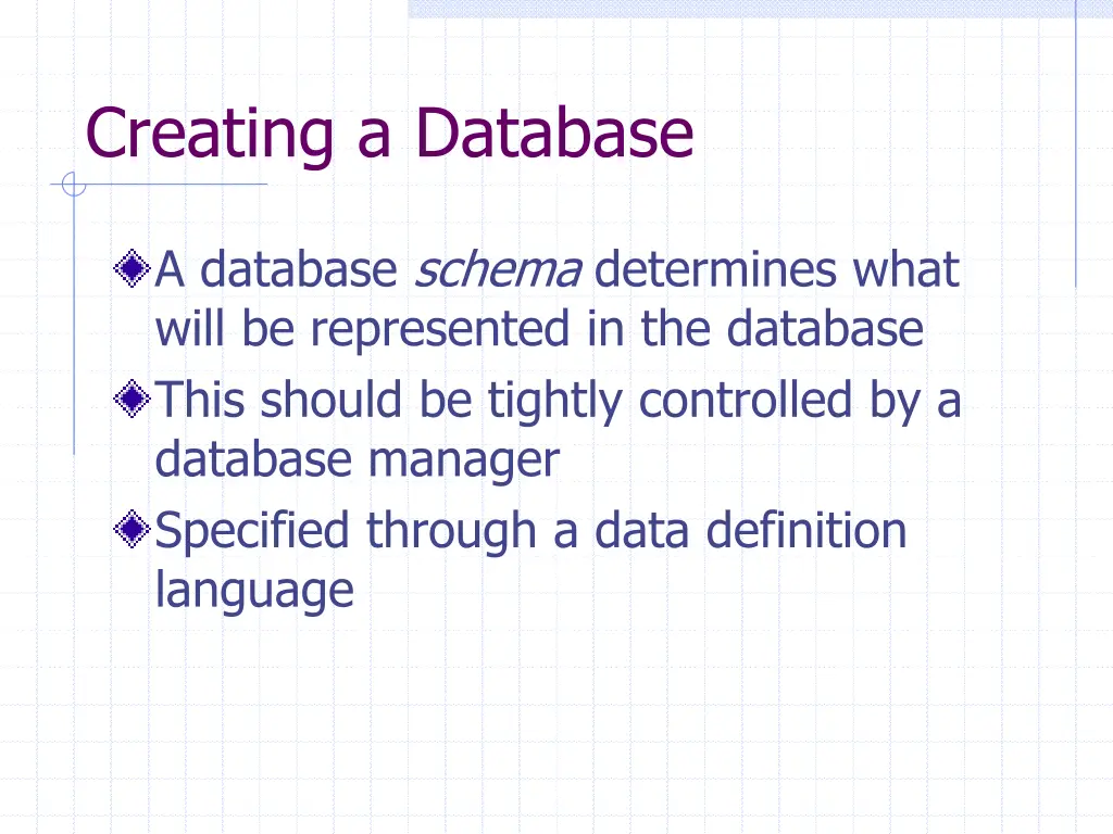 creating a database