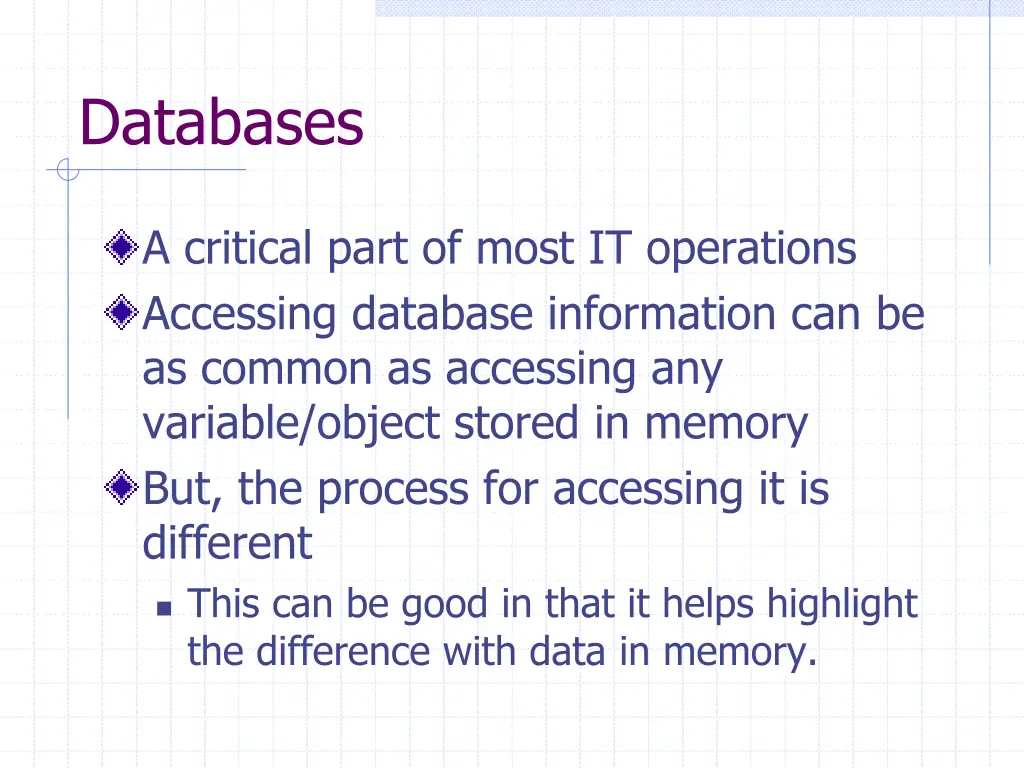 databases