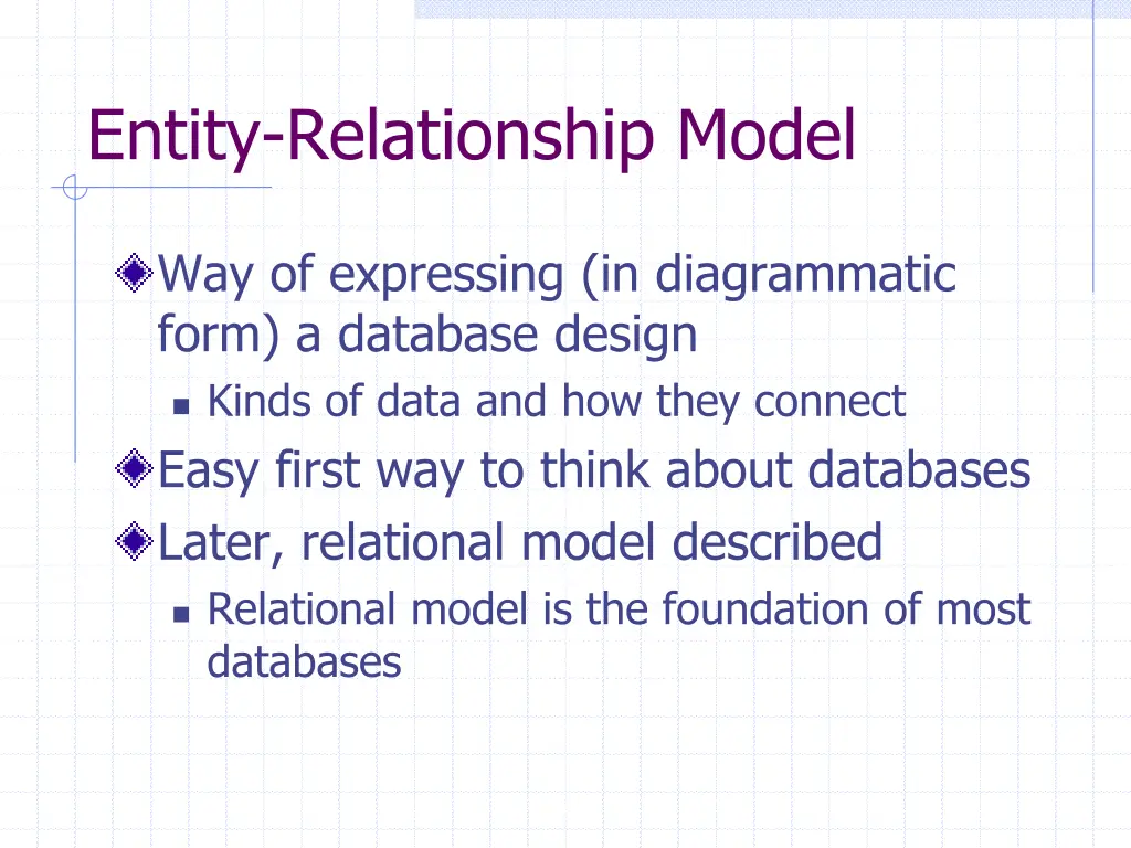 entity relationship model