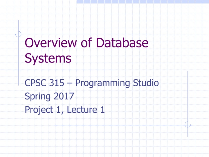 overview of database systems