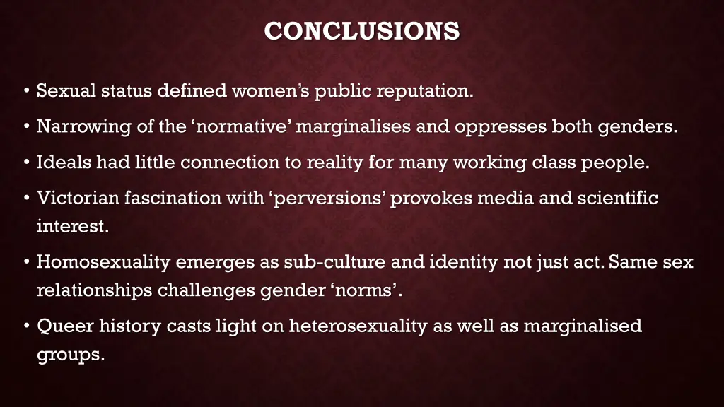 conclusions
