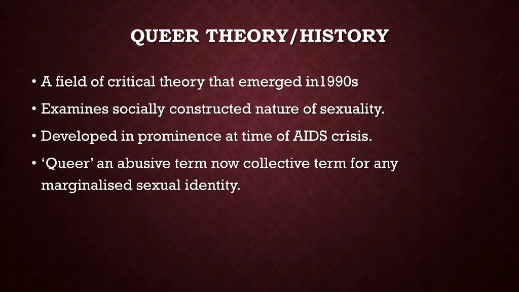 queer theory history