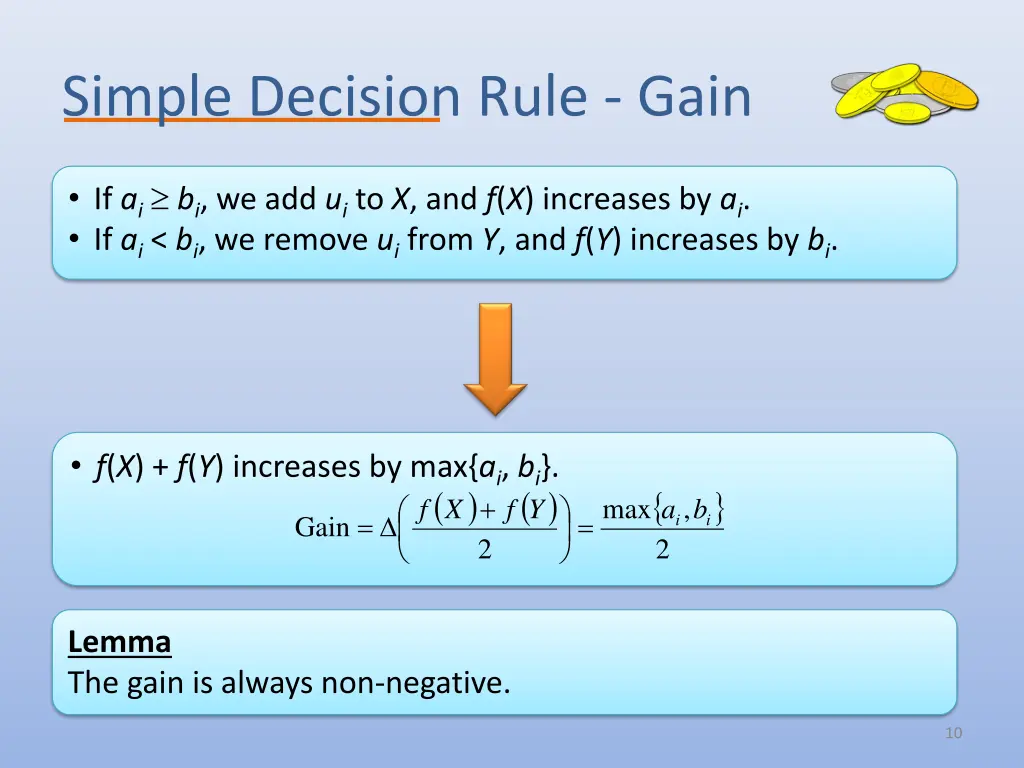 simple decision rule gain