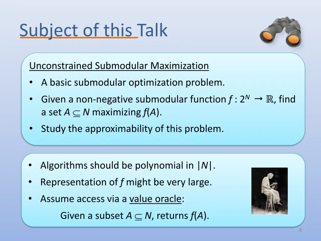 subject of this talk