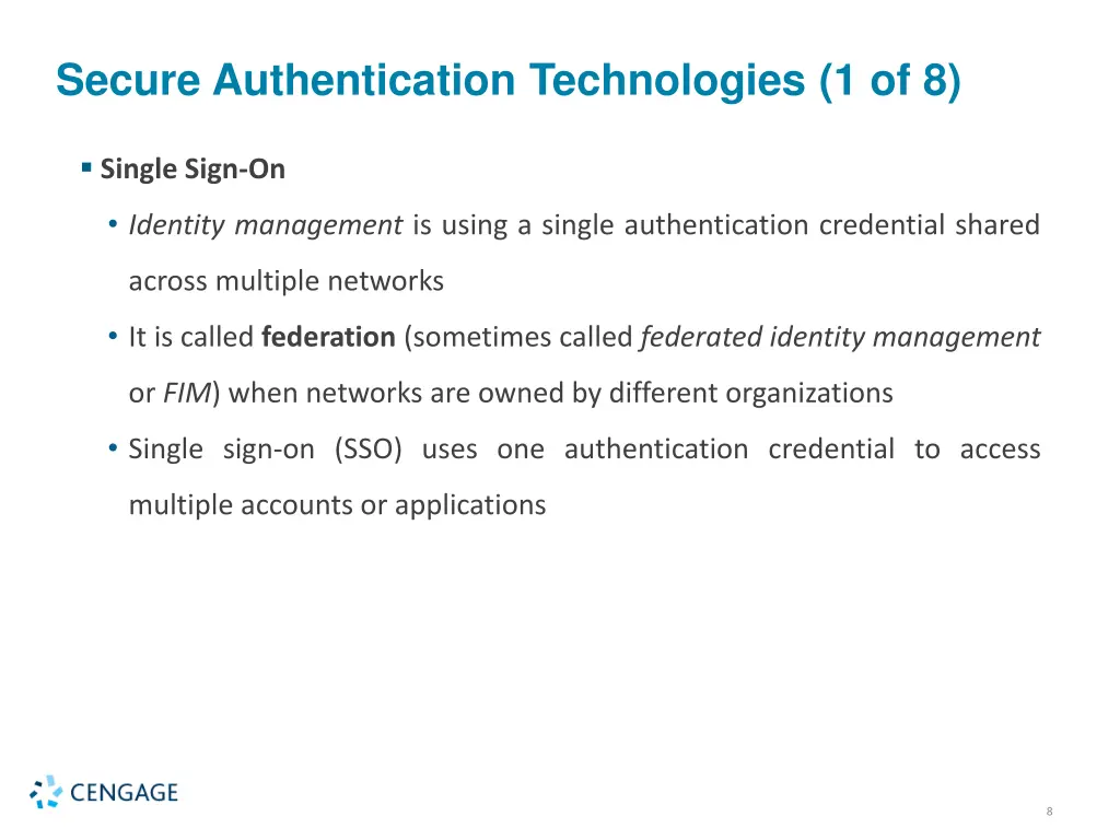 secure authentication technologies 1 of 8