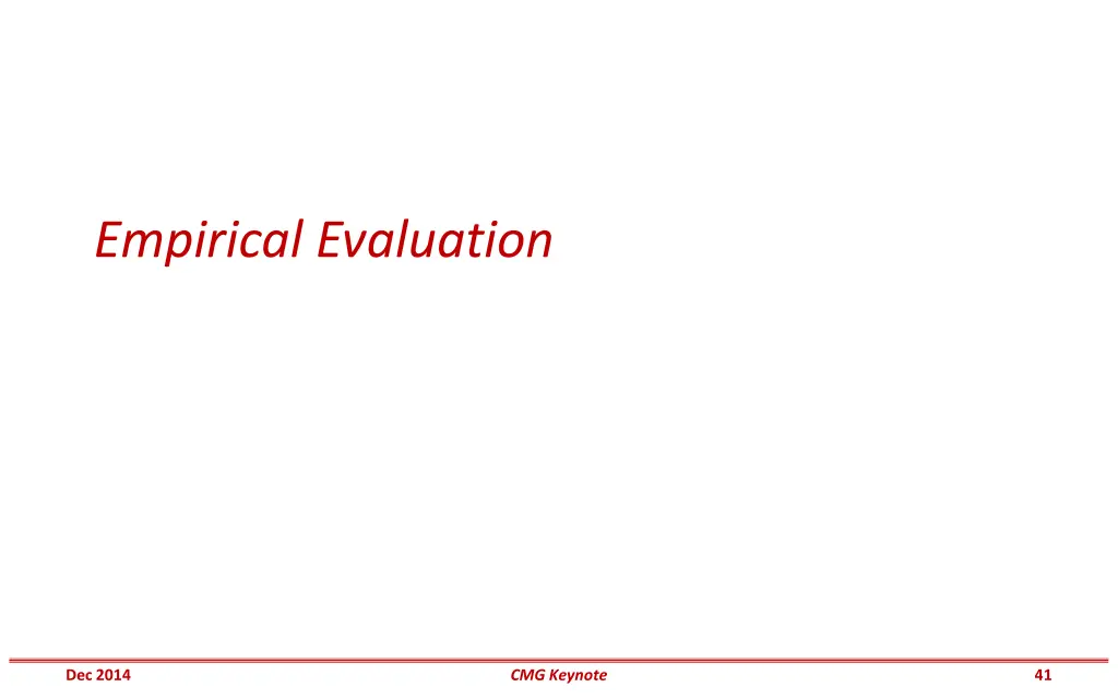 empirical evaluation
