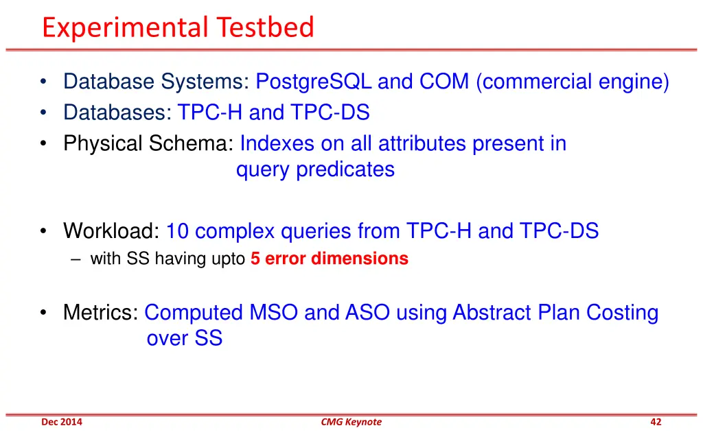 experimental testbed